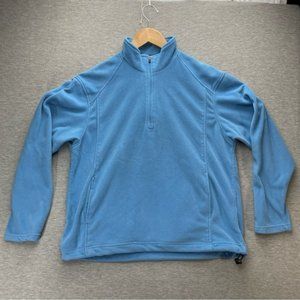 North End Blue Fleece Pullover Womens Size Medium Quarter Zip